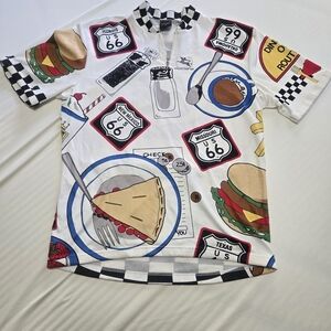 Vintage Giordana Route 66 Cycling Made In Italy Jersey Size M/L